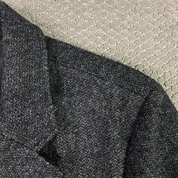 LL Bean Signature Script Tweed Blazer Jacket Sport Coat Men's 46 R Gray Donegal - Picture 3 of 15